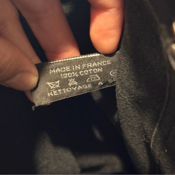 Hermes Large Black Canvas Tote Bag - Picture 5 of 14